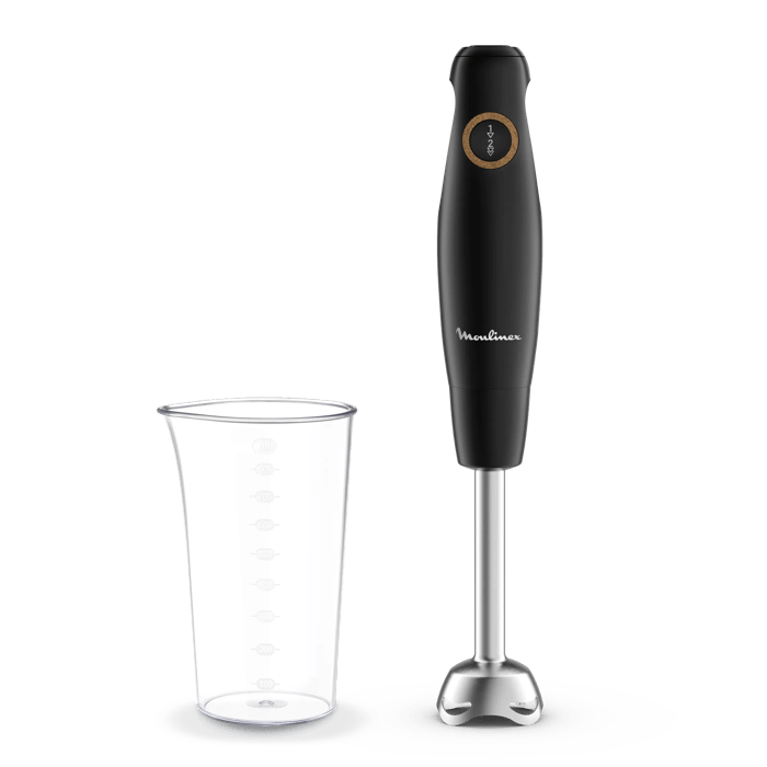 Eco respect, Pied mixeur, Eco conçu,  Lames powelix, 2 vitesses, 600 W, Fabriqué en France, Noir