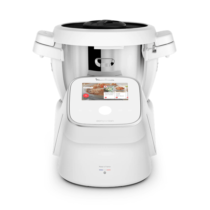 I-Companion Touch, Robot cuiseur, 17 fonctions, Connecté, Recettes sur l’écran, Capacité XL 10 personnes, Blanc, Fabriqué en France