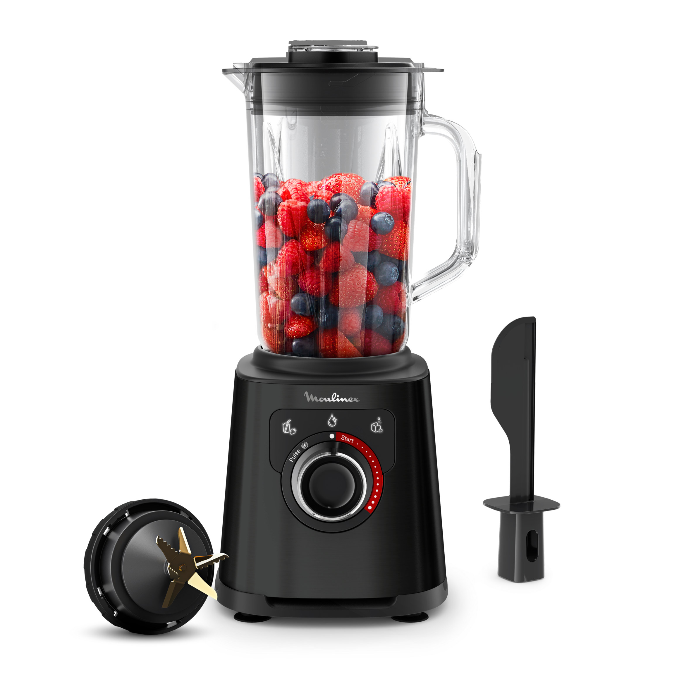 Perfectmix+, Blender, Bol plastique 2L, 1200W, 3 programmes, 6 lames Powelix life
