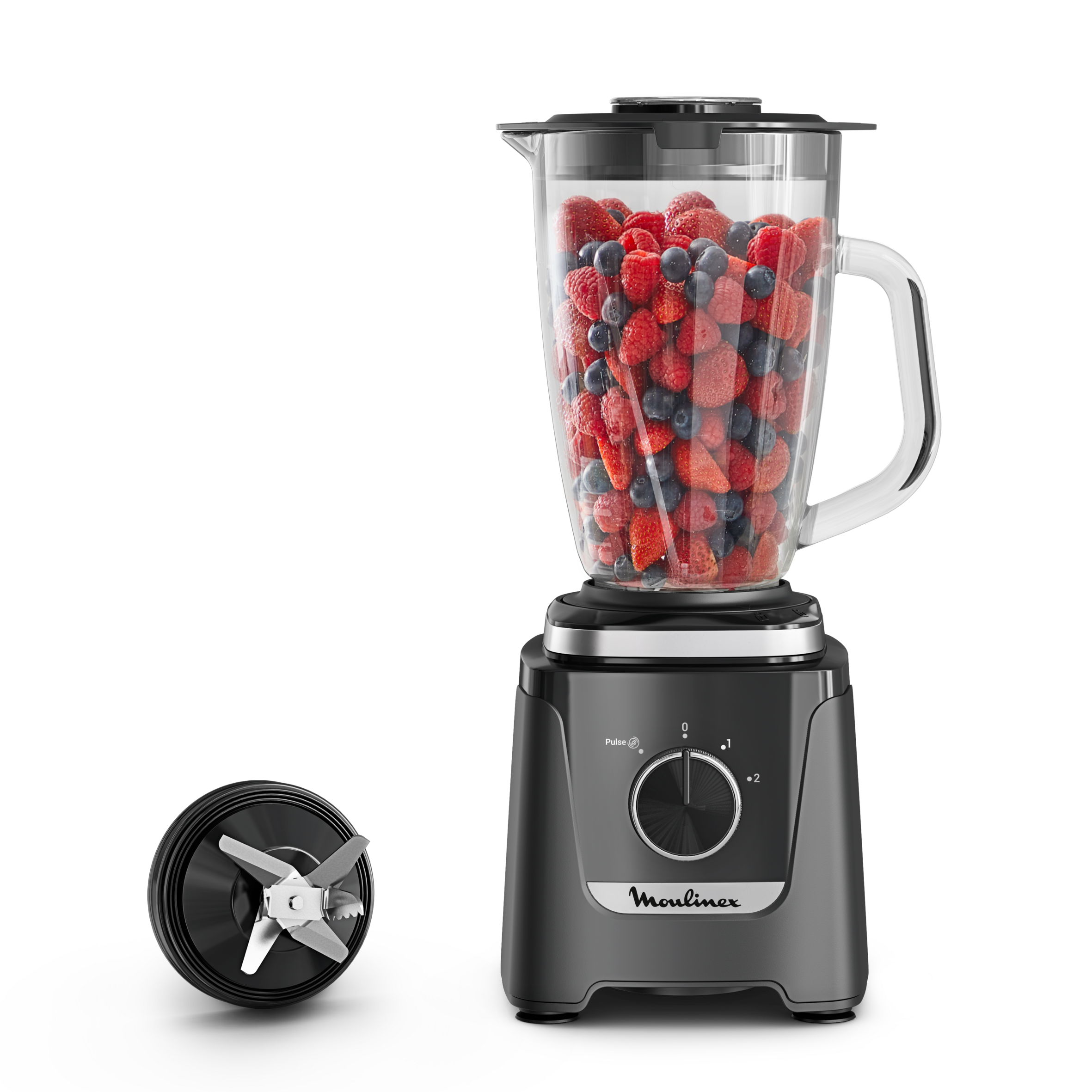 Blendforce, Blender, 800 W, Mixage rapide et homogène, Bol en verre 1,9 L