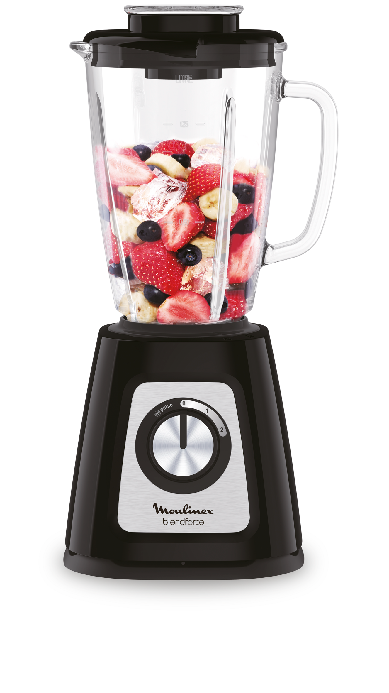 Blendforce, Blender classique, Bol en verre de 1.75 L, 800W, Noir