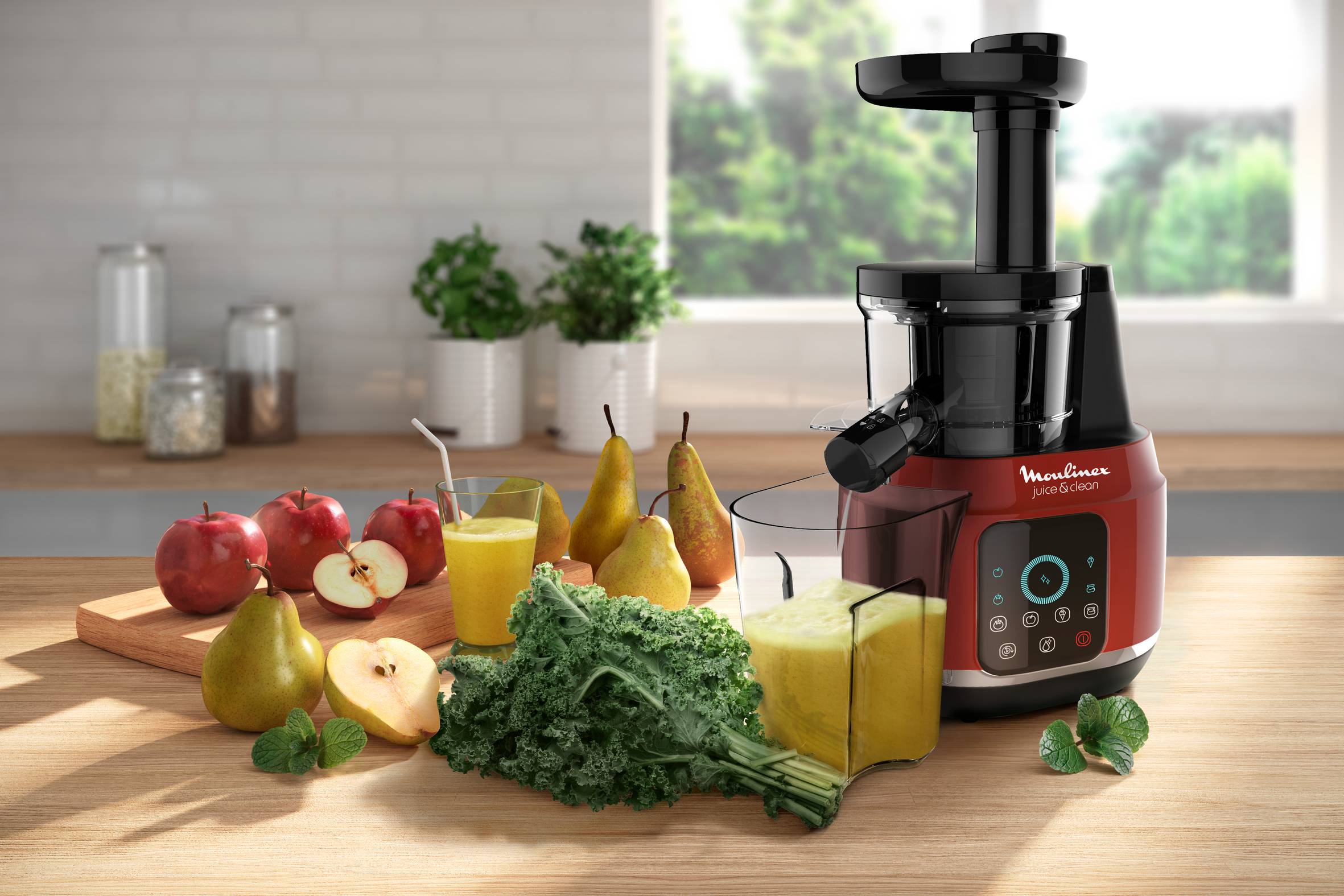 EXTRACTEUR DE JUS JUICE & CLEAN ROUGE