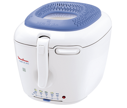 friteuse super air plus blanc/bleu