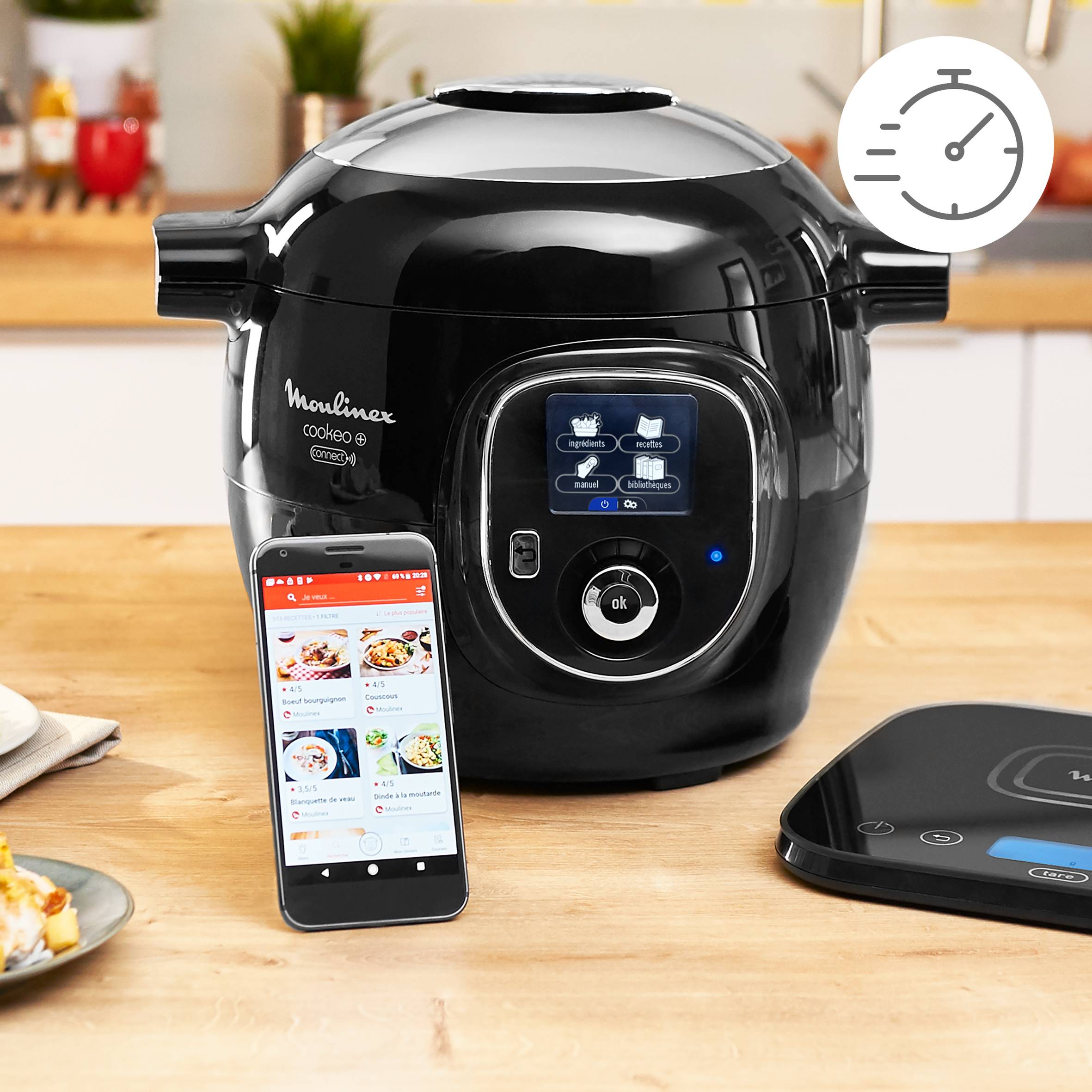 COOKEO+ CONNECT GRAMEEZ   6L 150 RECETTES NOIR