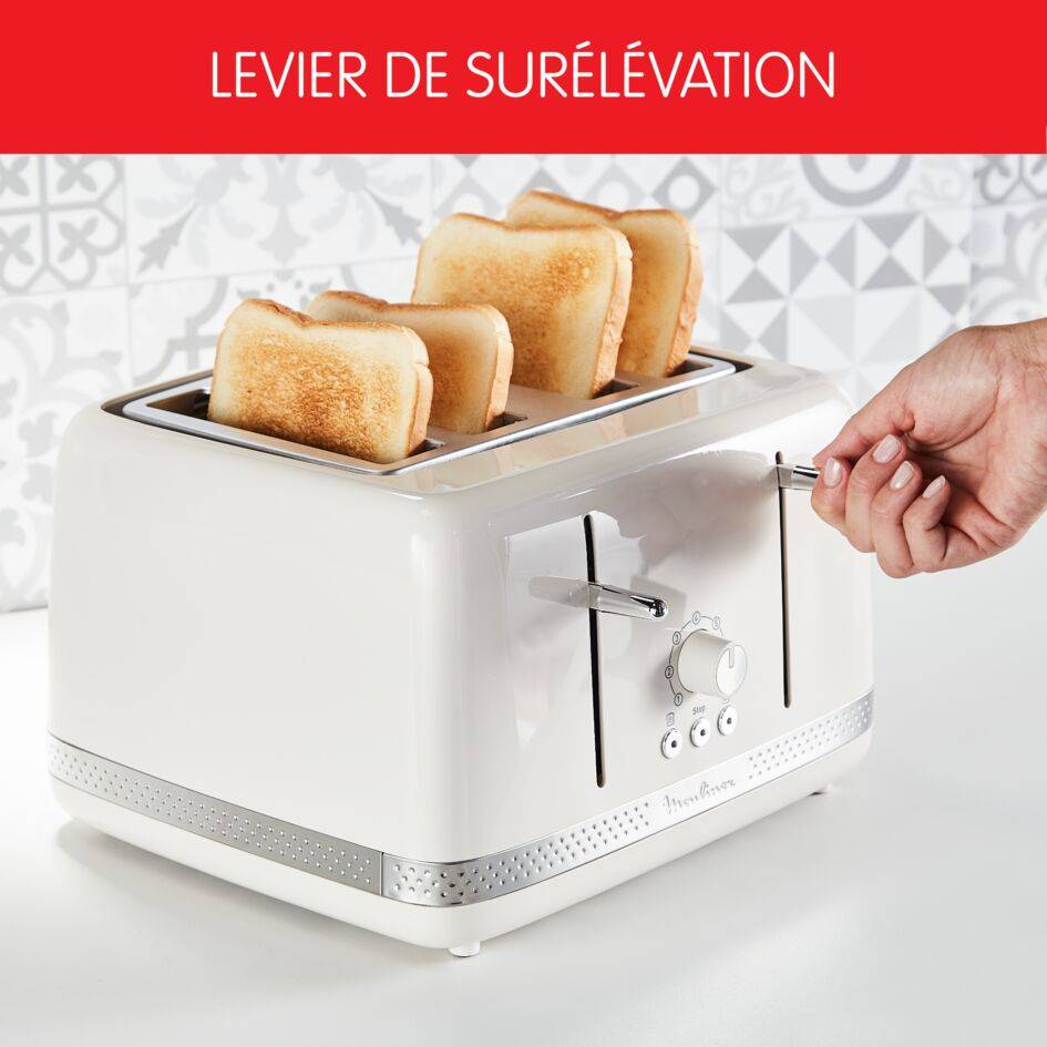 Grille pain, Soleil, 4 fentes, Ivoire