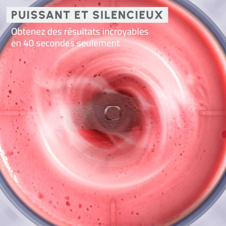 Lightmix Blender portable, Bol tritan 0,3L, 1 vitesse, 2 lames, Rechargeable