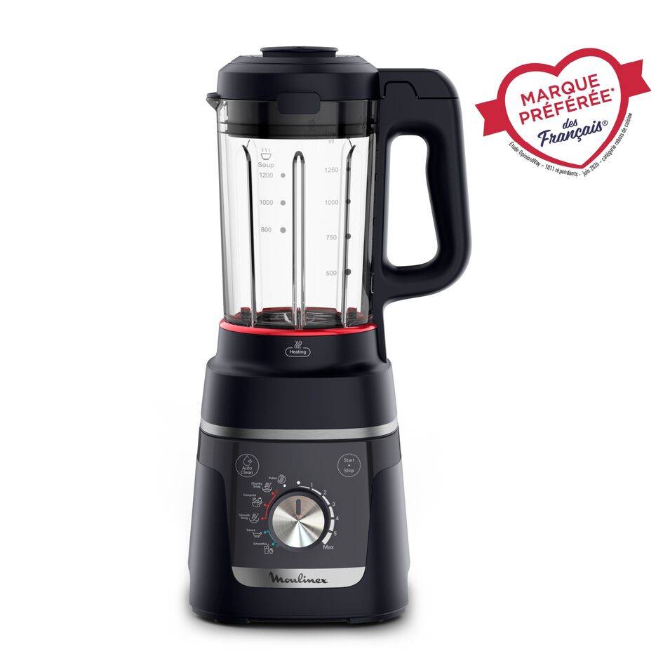 Blendforce Cook, Blender chauffant, 5&nbsp;programmes automatiques, 6&nbsp;vitesses + Pulse, Mini hachoir