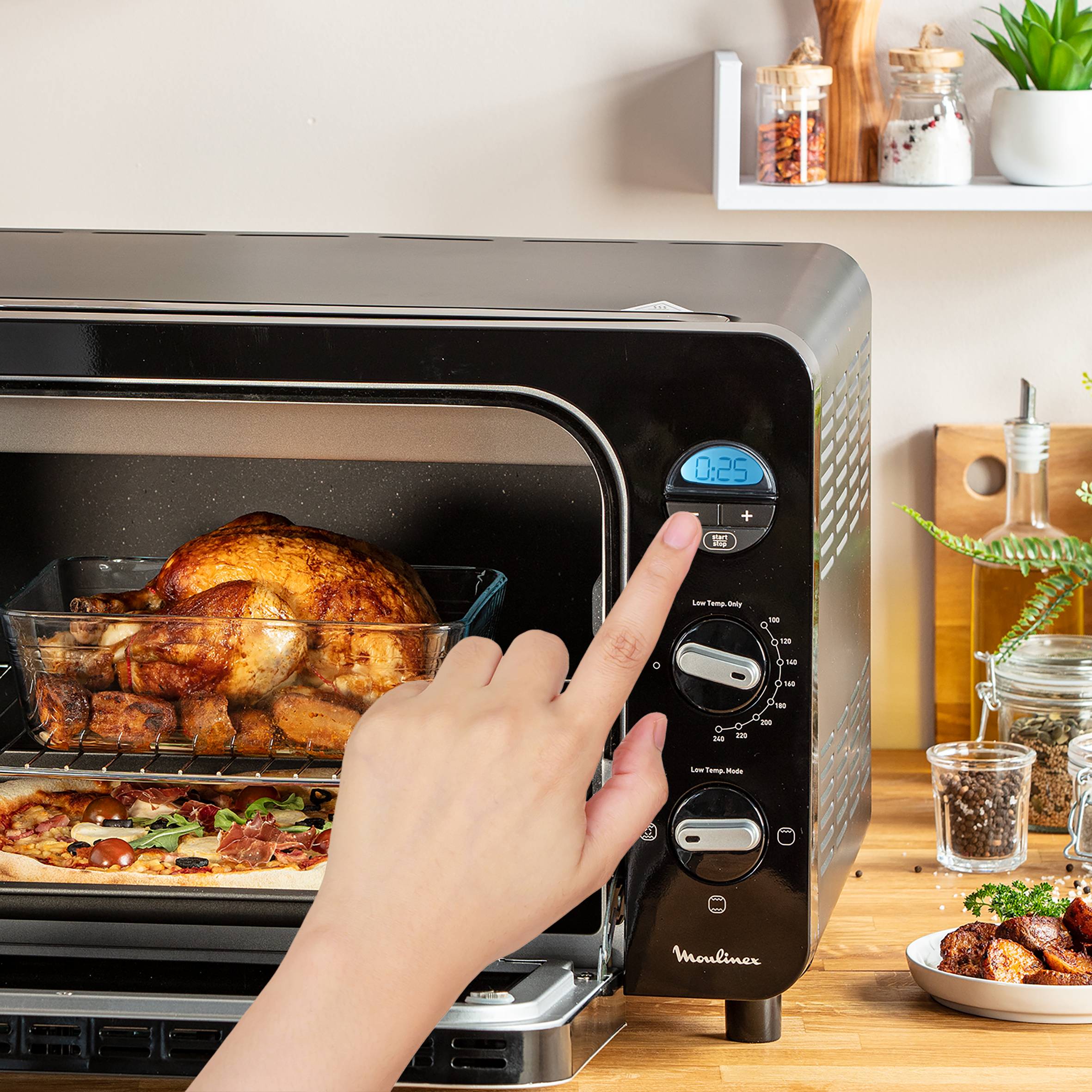 Delicio, Four 39L, 4 modes de cuisson, Fonction Turbo grill