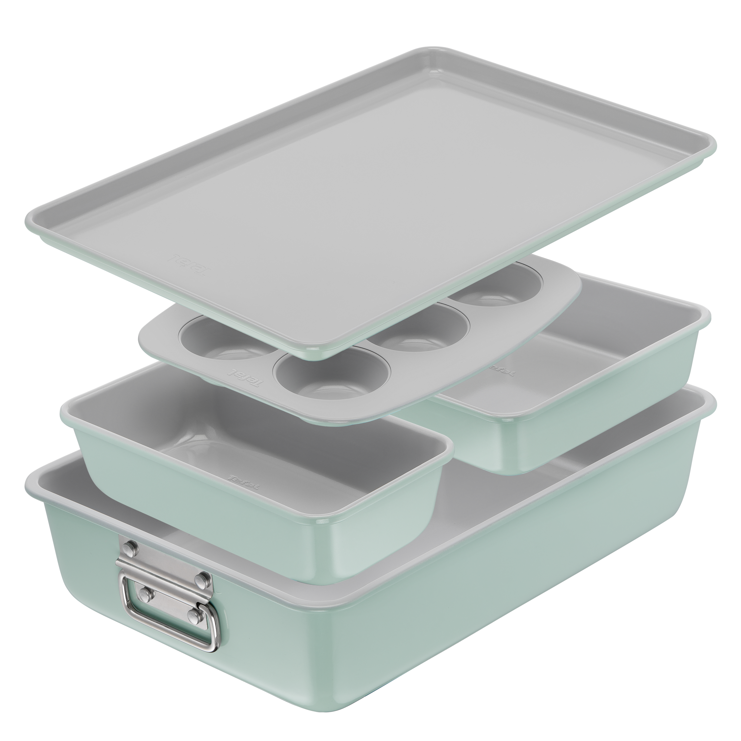 Ceramik, Set 5 pièces, Moules à pâtisserie, Empilables, Revêtement céramique