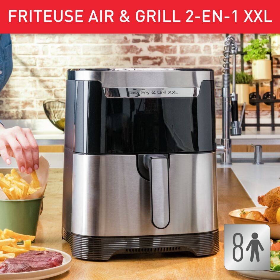 Easy Fry & Grill XXL, 6.5L, Air fryer, Inox