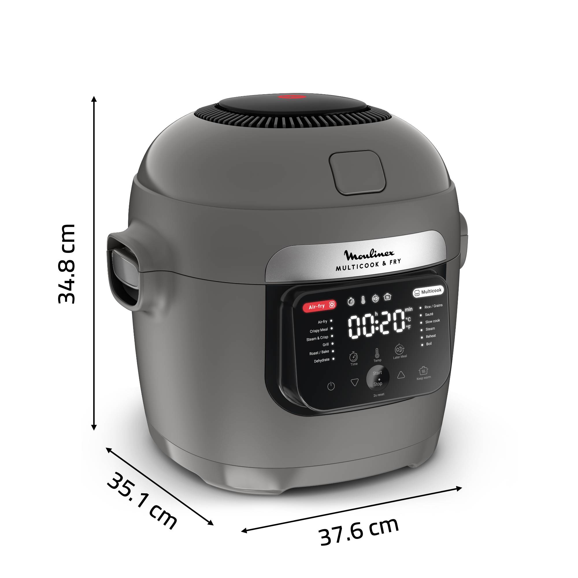 Multicook & Fry, 6L, Multicuiseur Air fryer, Gris