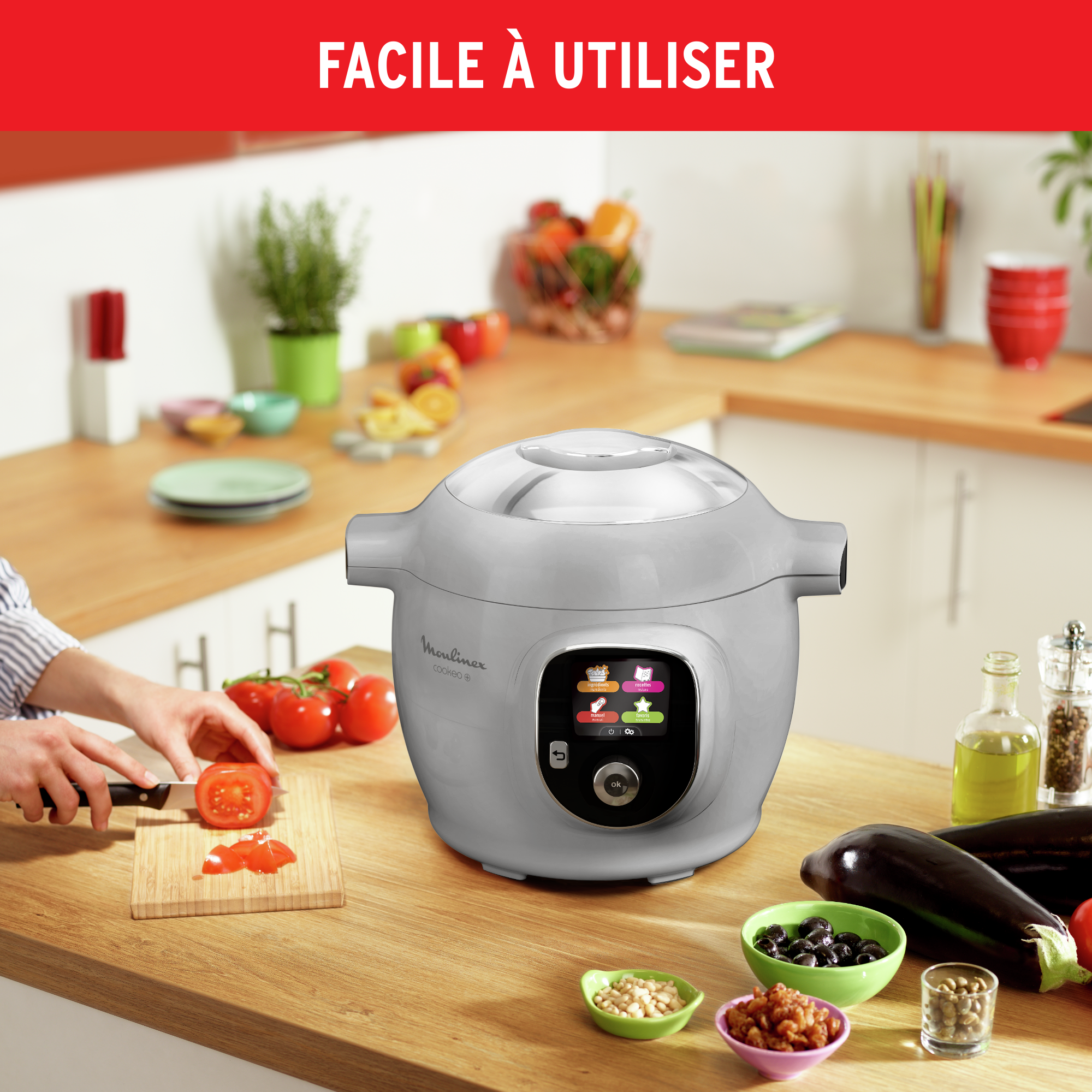 RECONDITIONNÉ Cookeo+, Multicuiseur intelligent haute pression, 6L, 6 programmes, 80 Recettes