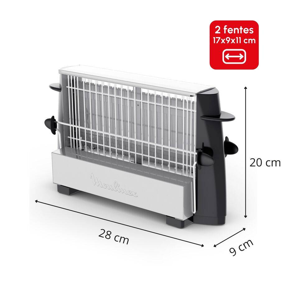 Grille-pain, Vintage, 2 fentes, Inox