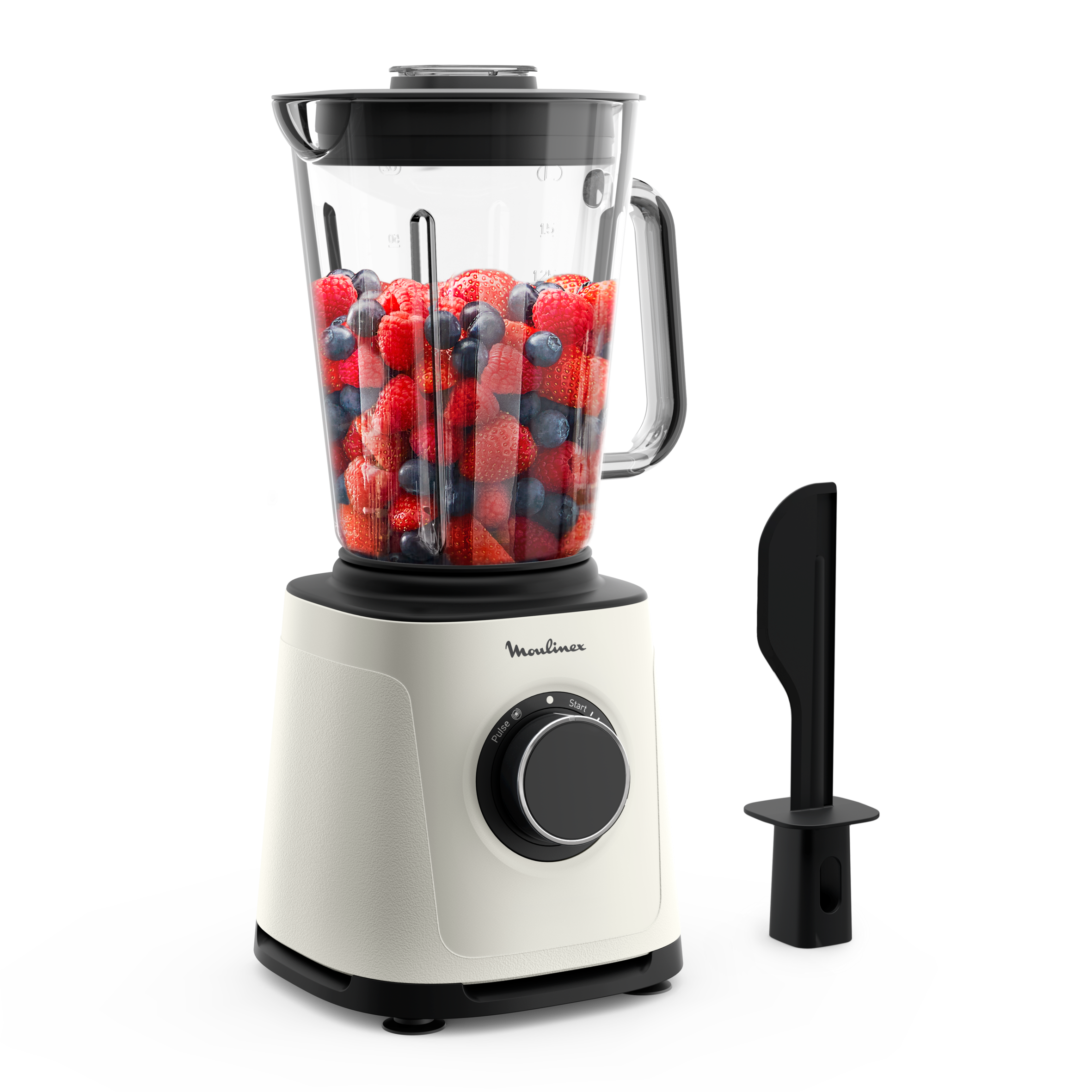 PerfectMix Essential, Blender haute performance, Technologie de lames Powelix, Bol en verre de 2L, 1200W, Blanc