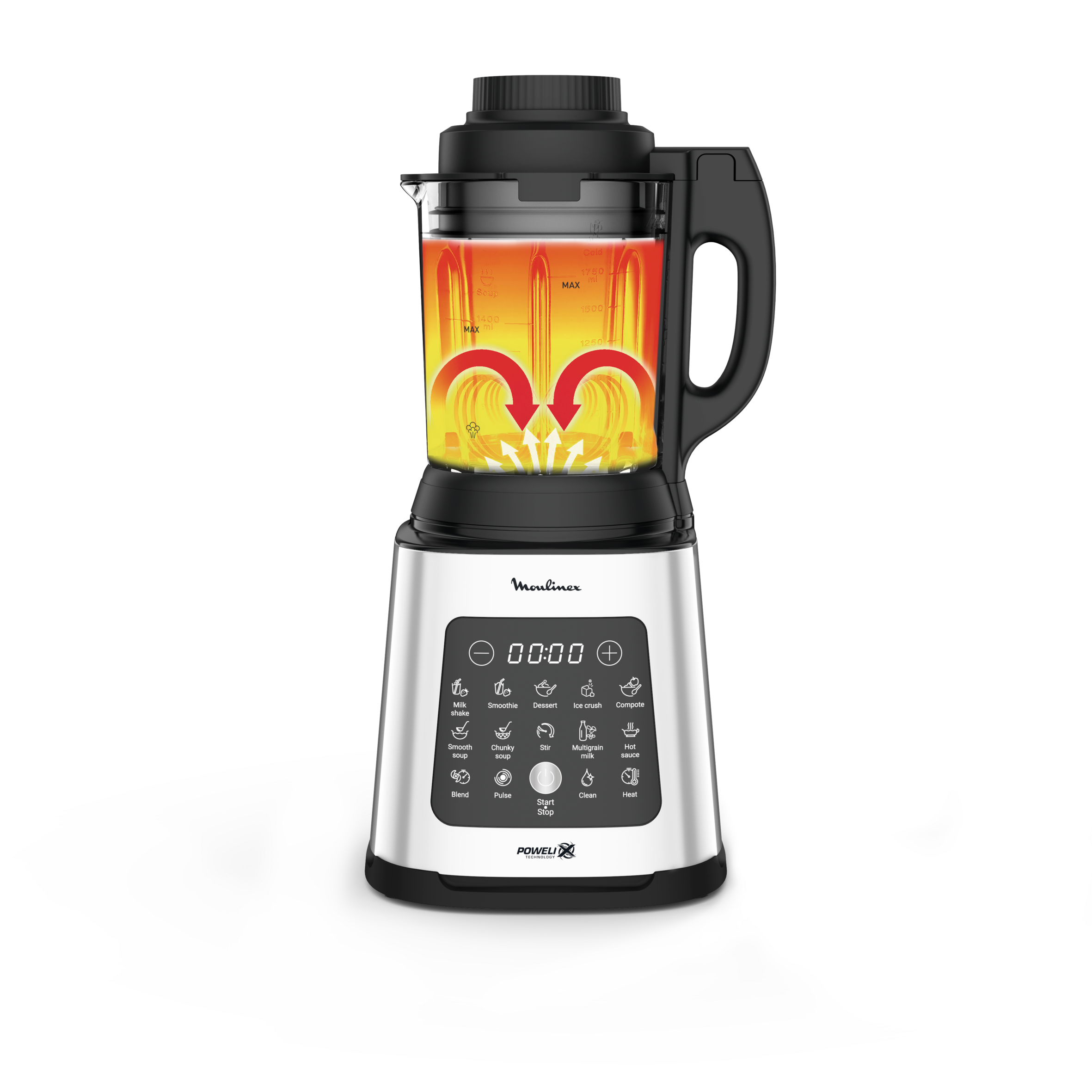 Perfectmix cook, Blender haute performance chauffant, 10 programmes automatiques, Panier vapeur, 1400W, Gris métal