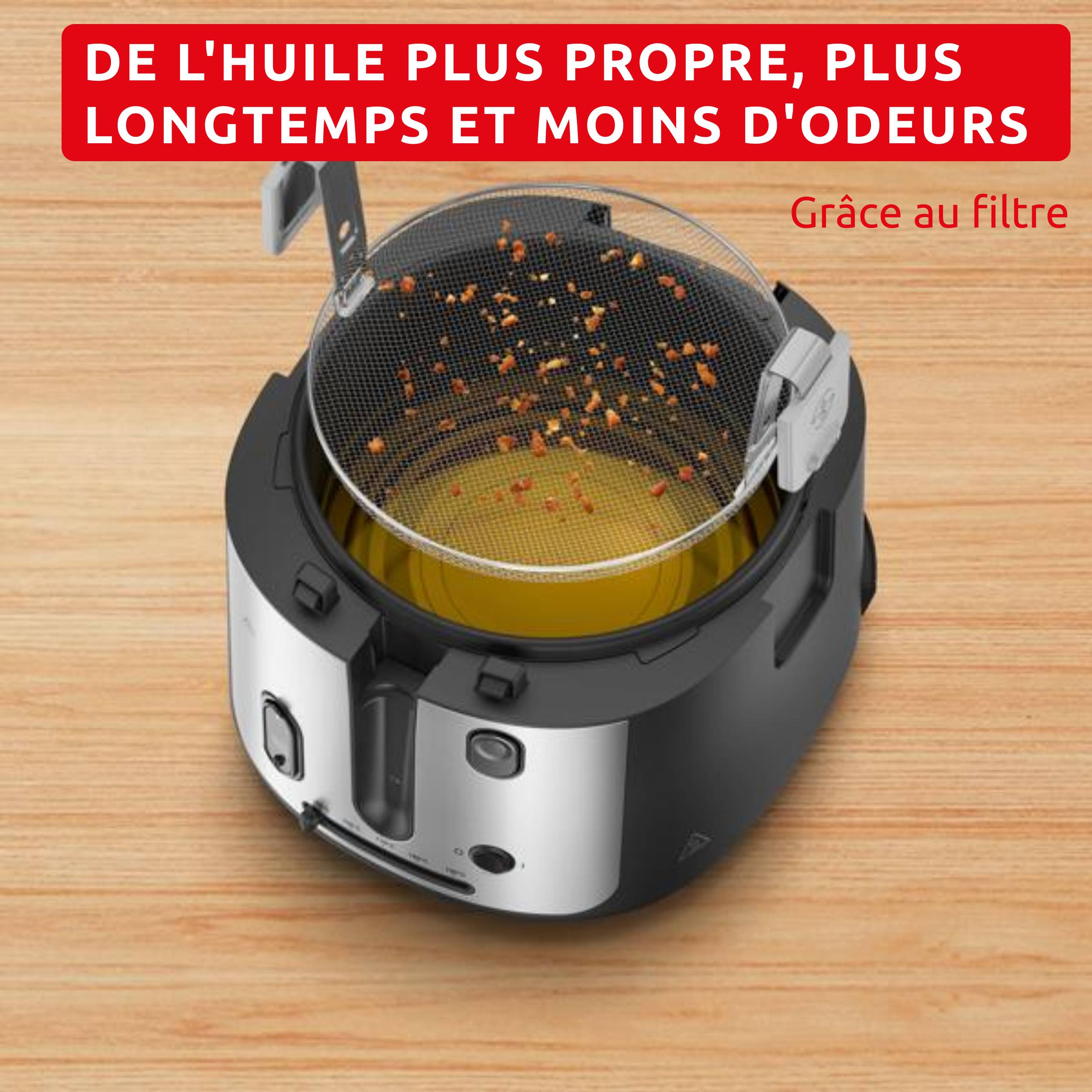 Filtra Vision +, Friteuse, Fenêtre de visualisation très large pour garder un oeil sur la cuisson