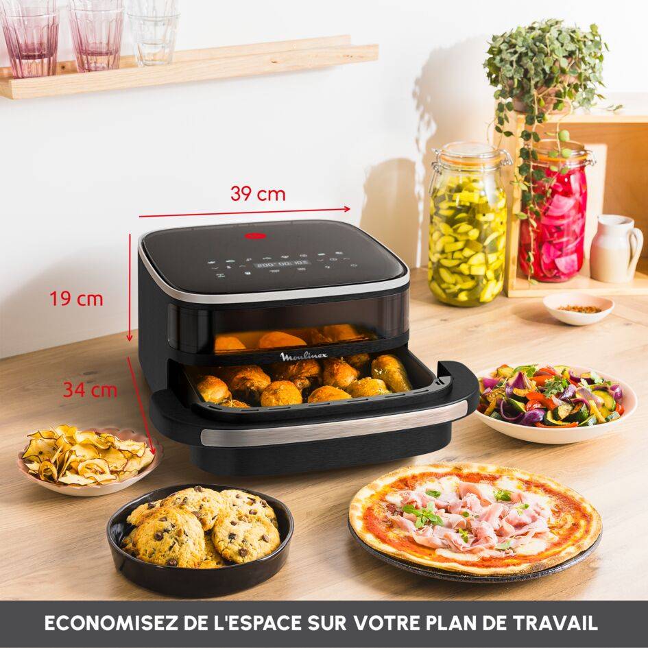 Easy Fry Surface XL, 4L, Air fryer, Noir