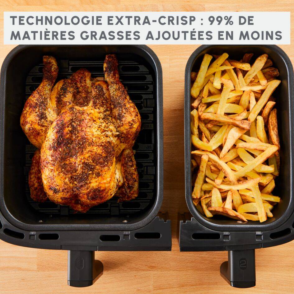 Dual Easy Fry & Grill, 8.3L, Air fryer, Inox