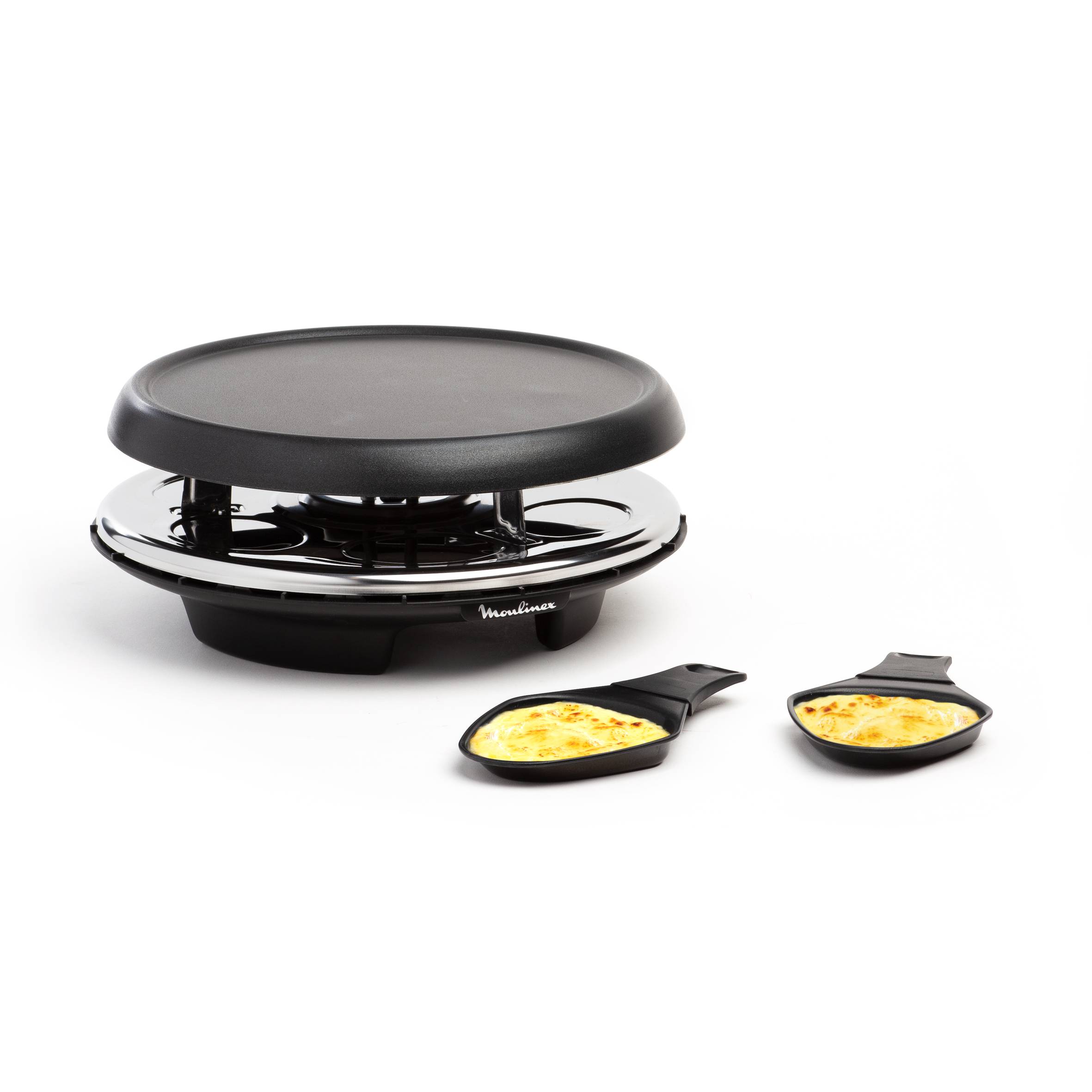 Raclette Accessimo 3 fonctions, Raclette Plancha Crêpier, 6 coupelles Plaque amovible antiadhésive RE151812