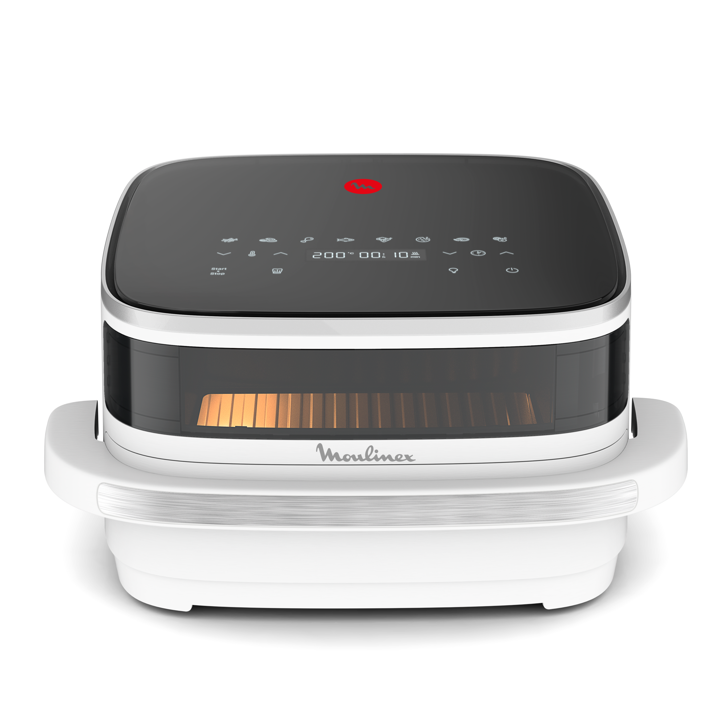 Easy Fry XL Surface & Pizza 4L, air fryer, grande surface de cuisson, Format compact, Fenêtre