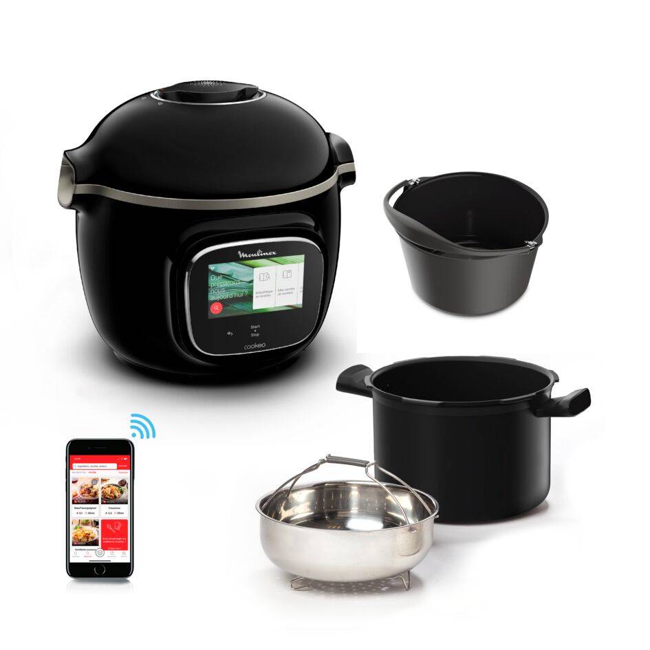 Cookeo Touch Wifi Noir, avec moule à gâteaux inclus