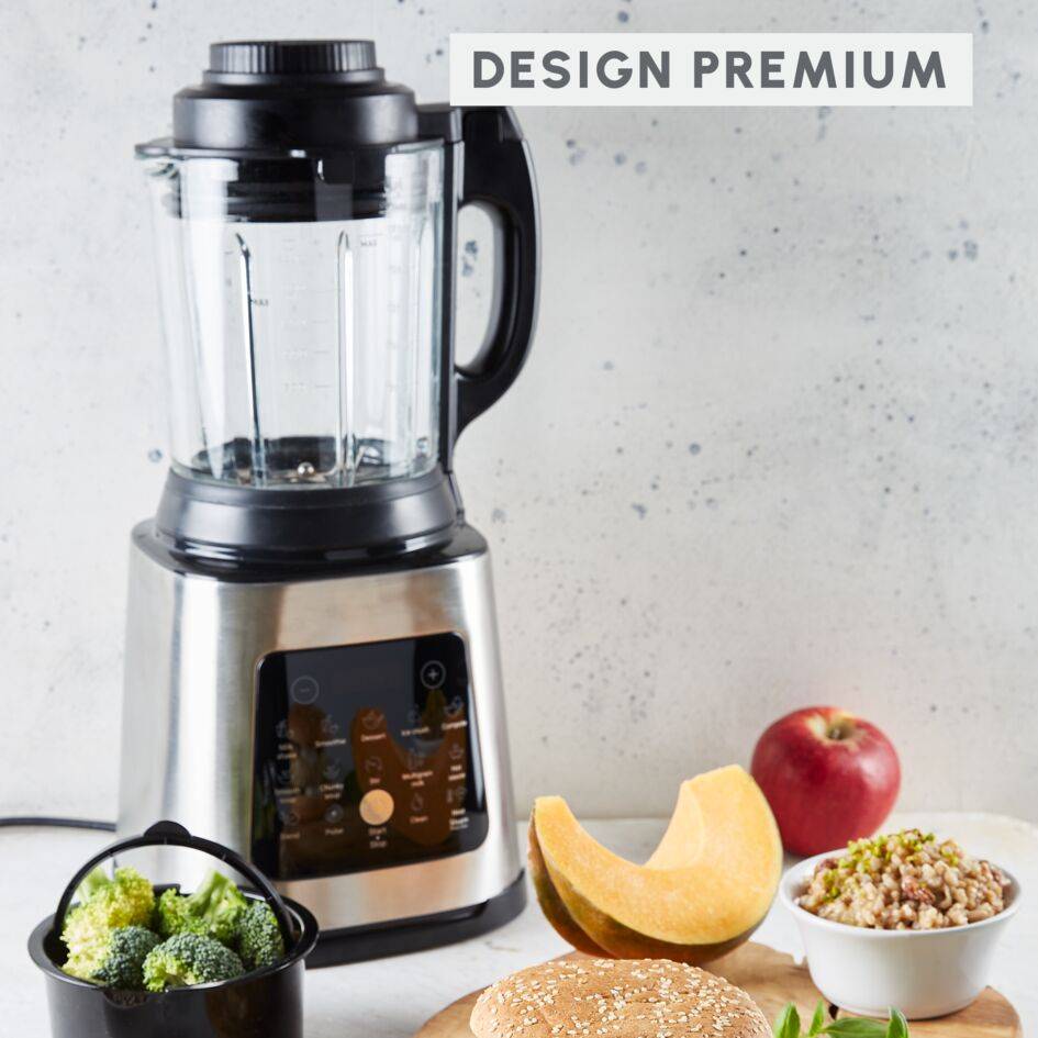 Perfectmix Cook, Blender chauffant, Bol verre 2L, 1400W, 10 programmes, 6 lames