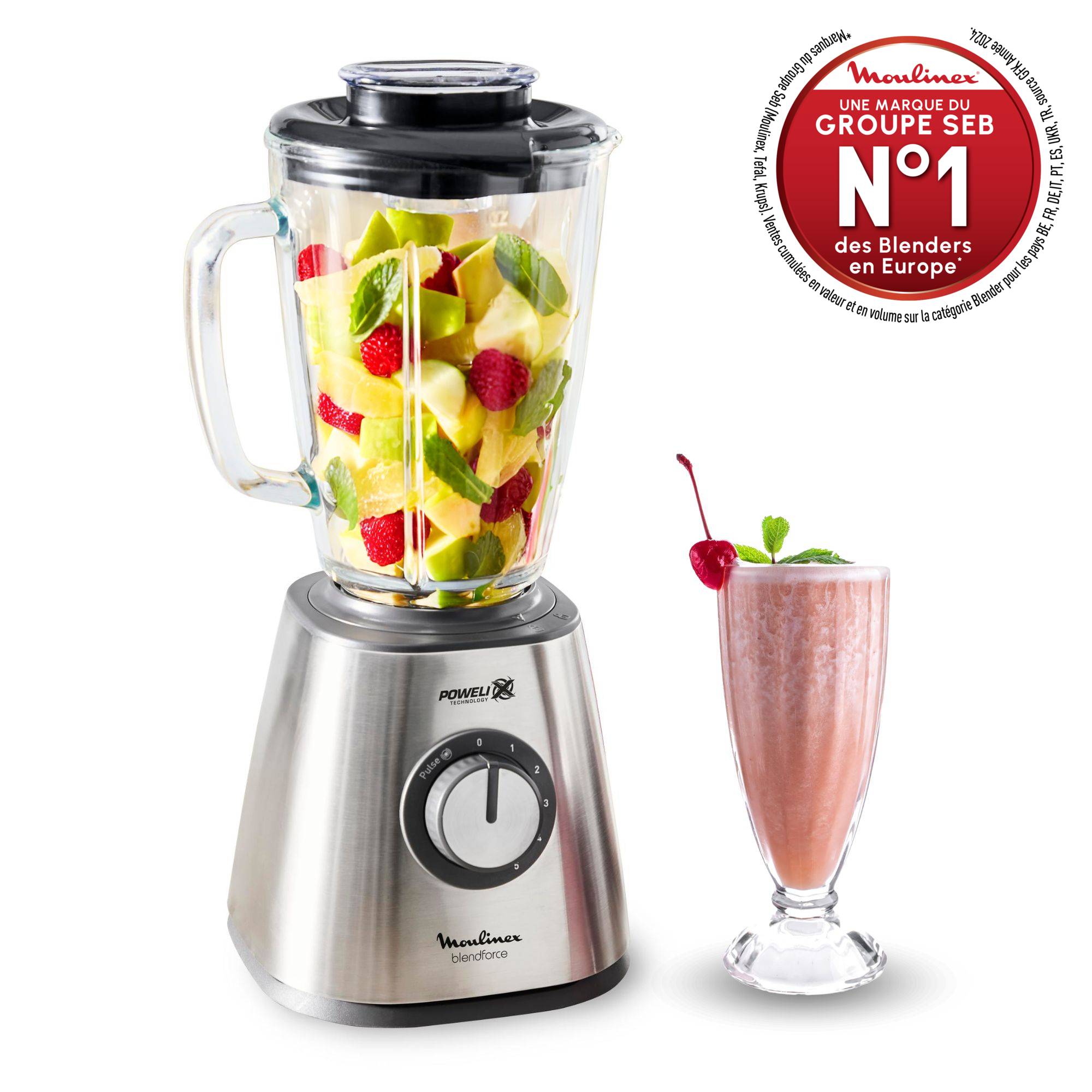 Blendforce 2, Blender, Bol verre 1.75L, 800W, 5 vitesses, 6 lames