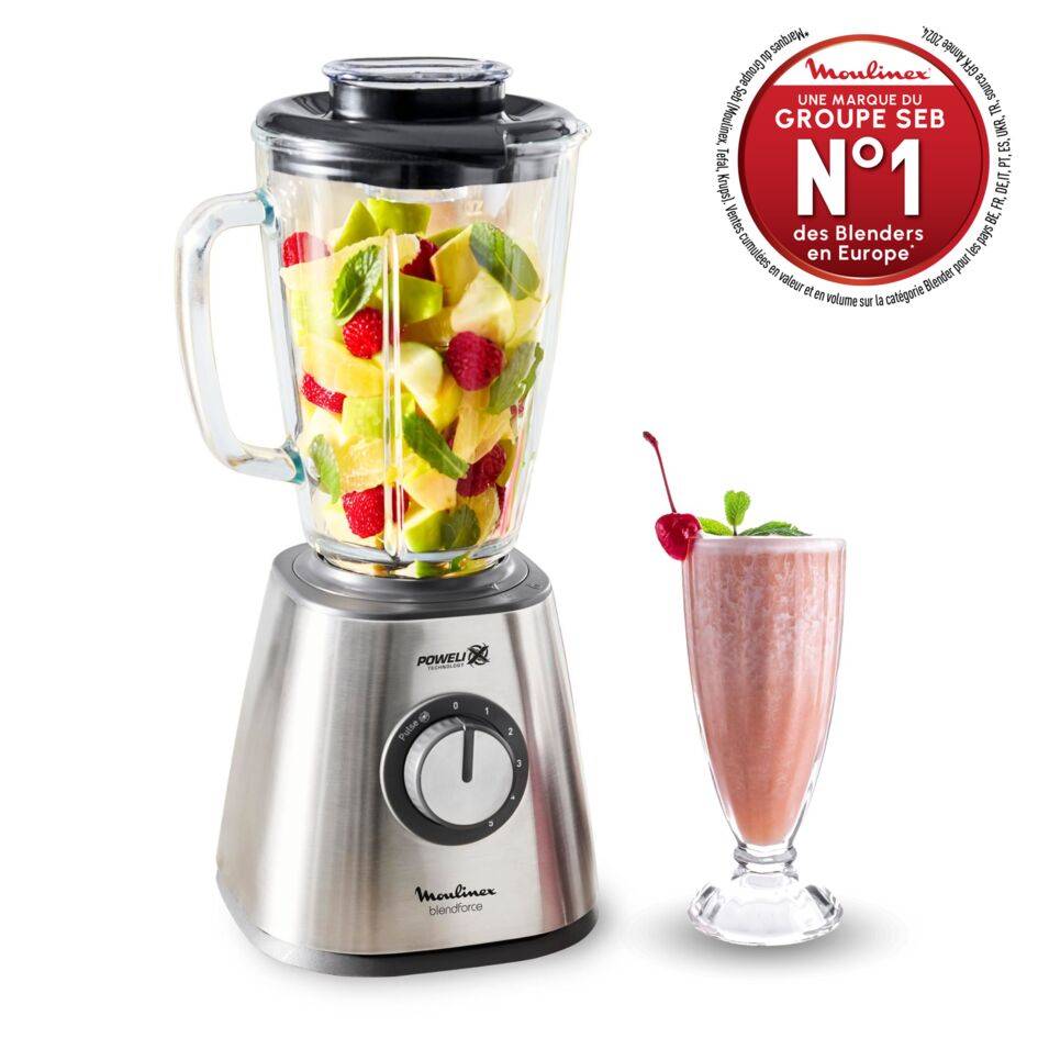 RECONDITIONNE Blendforce 2, Blender, Bol verre 1.75L, 800W, 5 vitesses, 6 lames