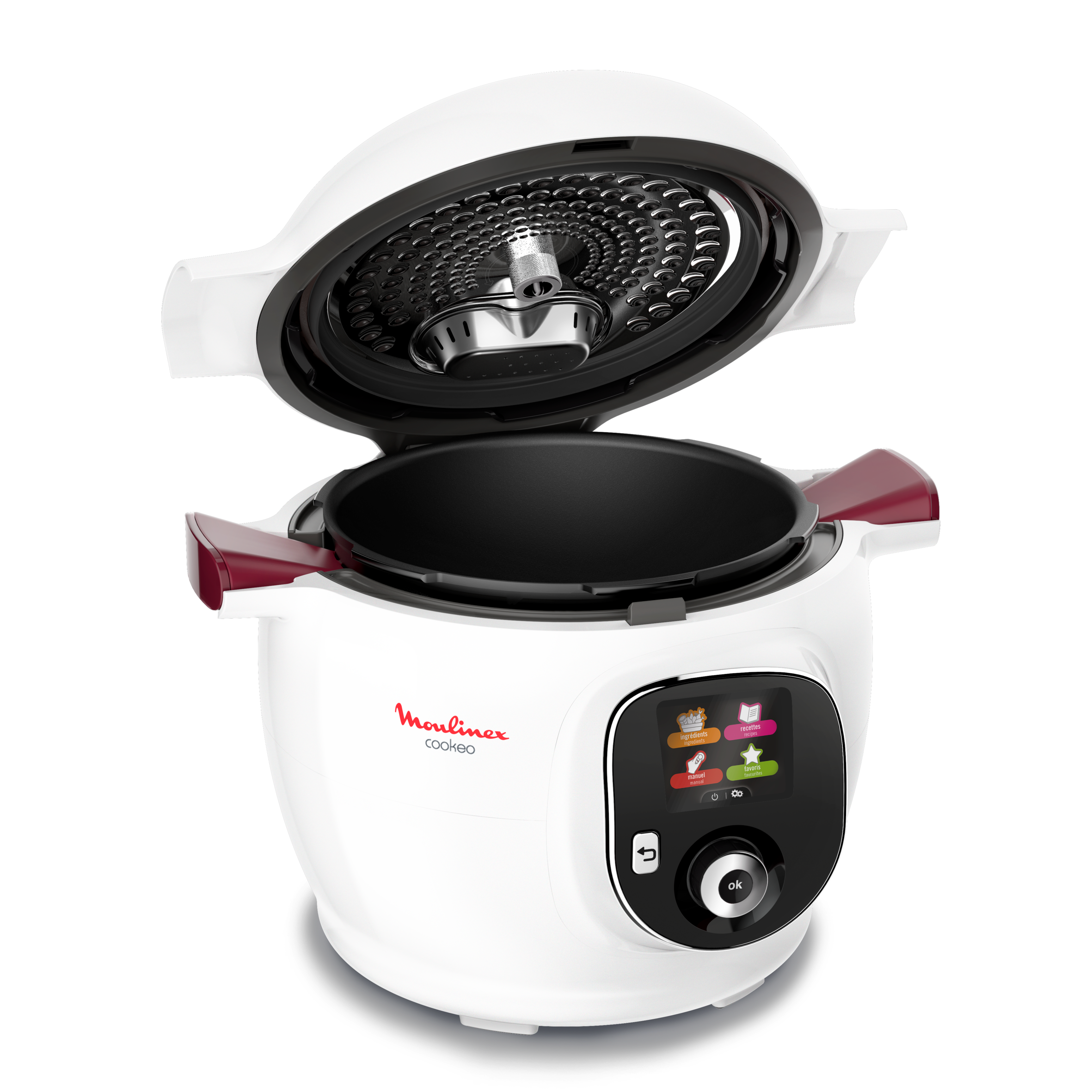 Cookeo+  Blanc 100 recettes avec louche et livre de cuisine inclus         