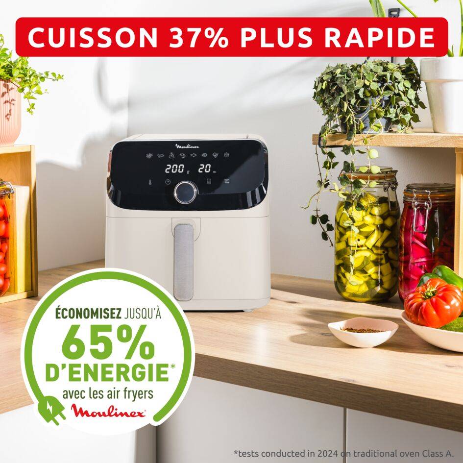 Easy Fry Collection Spéciale Ivoire, air fryer, très grande capacité 7L, 1 tiroir, 8 programmes