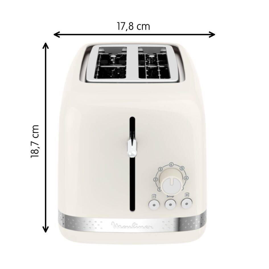 Grille-pain, Soleil, 2 fentes, Ivoire