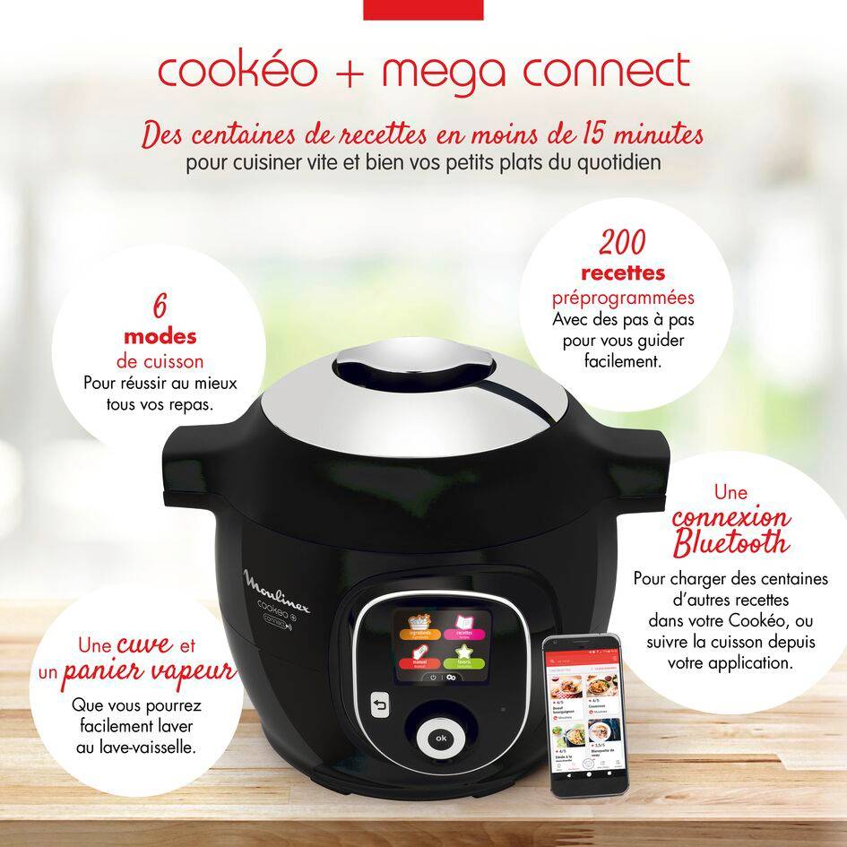 COOKEO+ CONNECT 6L 200 RECETTES