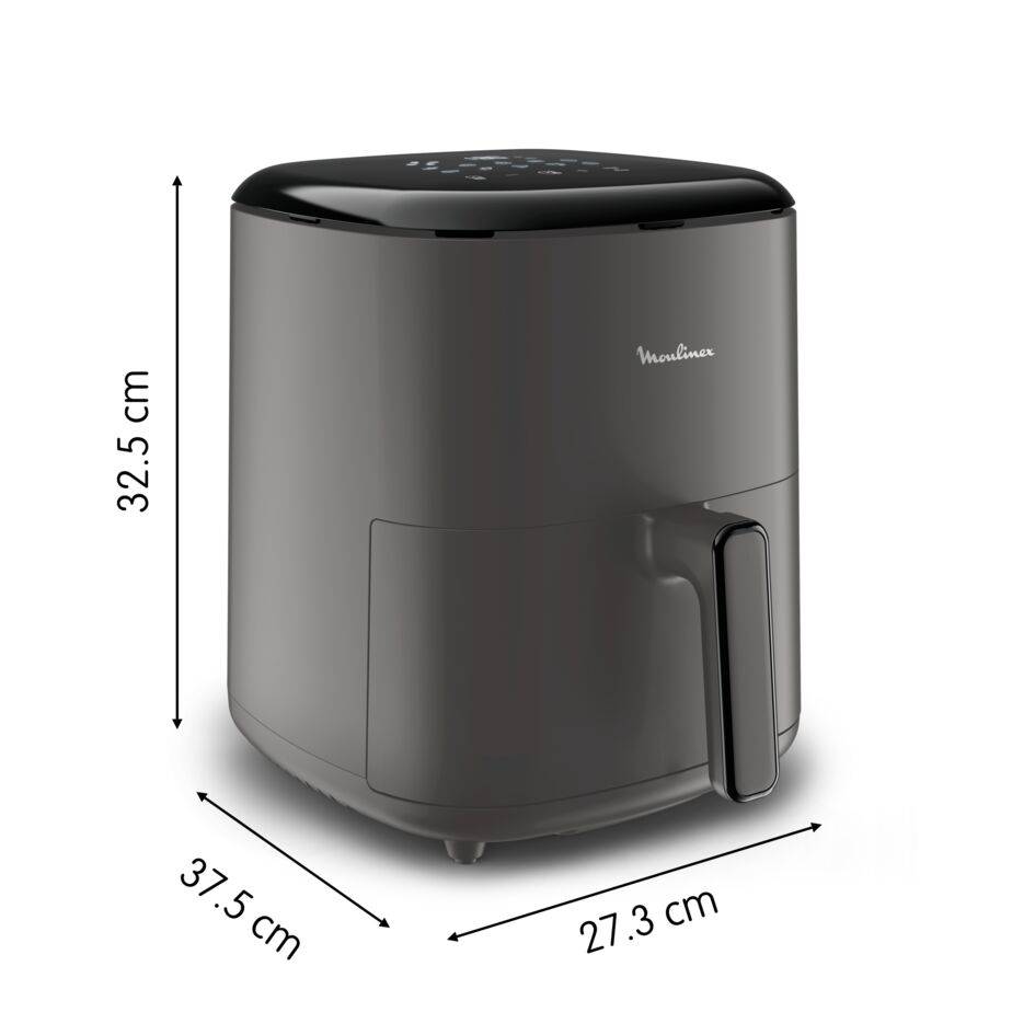 Easy Fry Max, Air Fryer,  5 L (6 pers.), Panneau digital, 10 programmes, Gris Anthracite