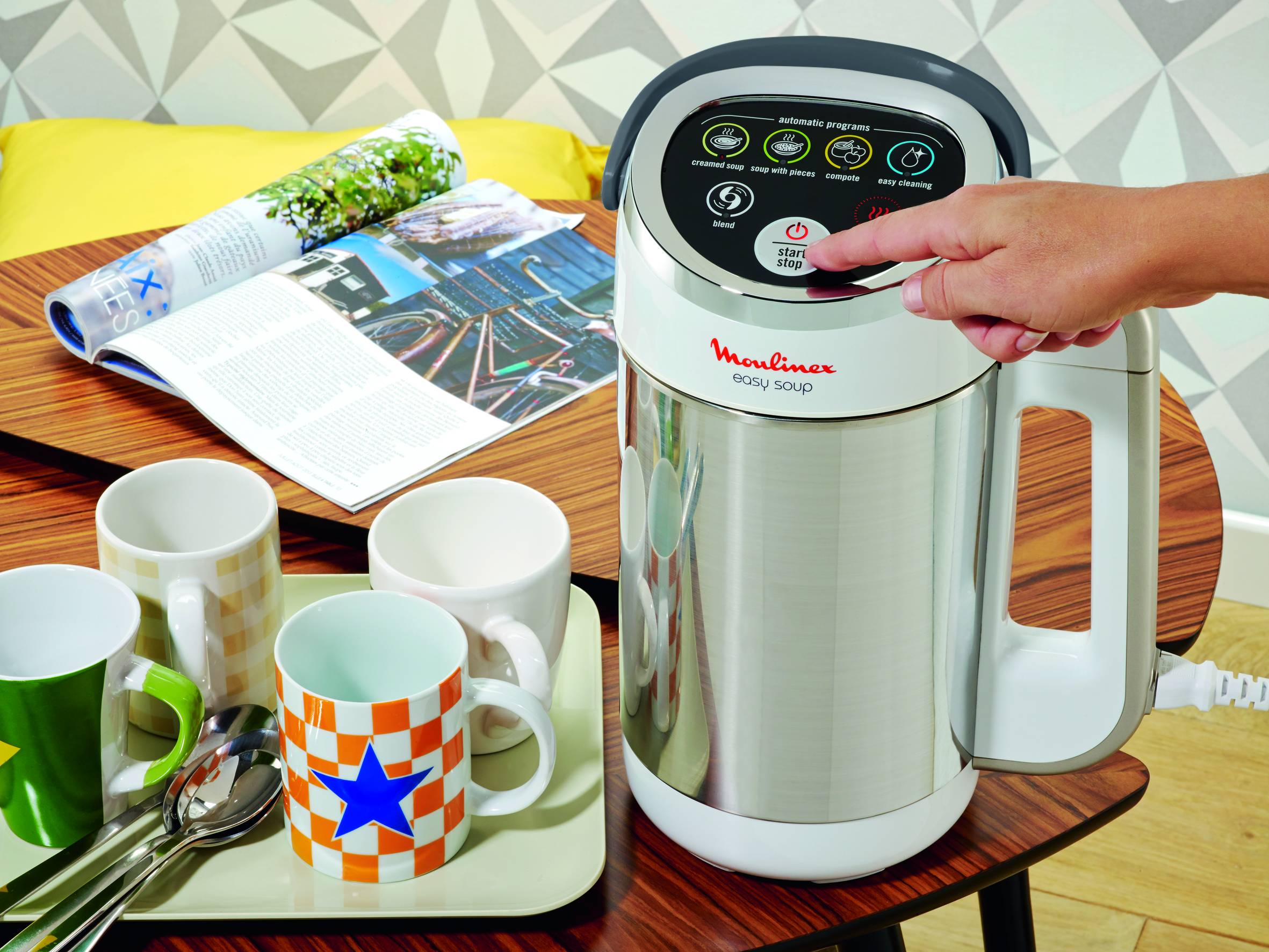 Easy soup, Blender chauffant, 5 programmes, 1,2 L, blanc