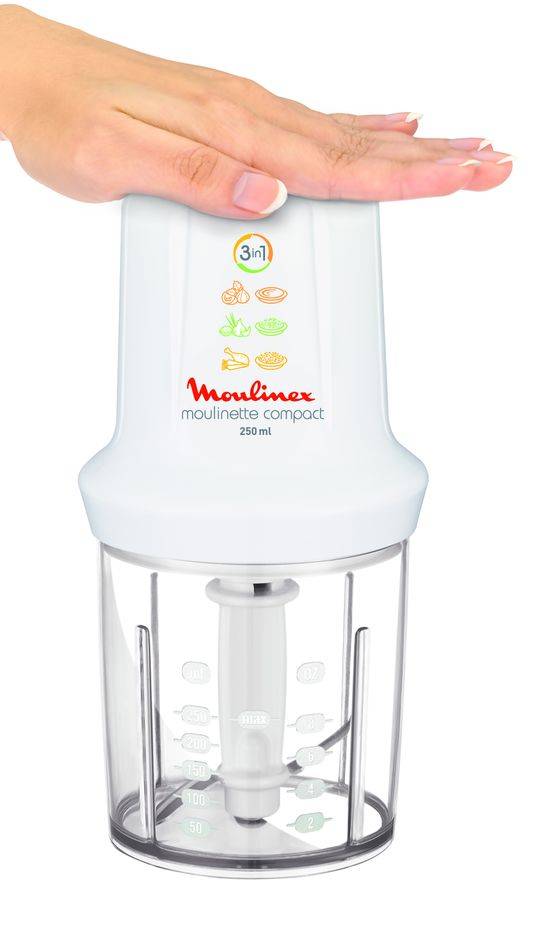 mini hachoir moulinette compact blanc