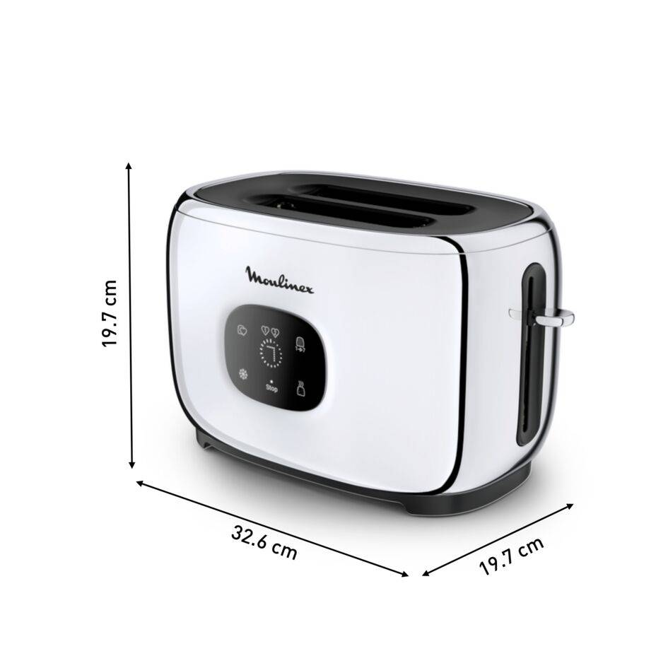 Grille-pain, Majestuo, 2 fentes, Ecran tactile digital, Inox