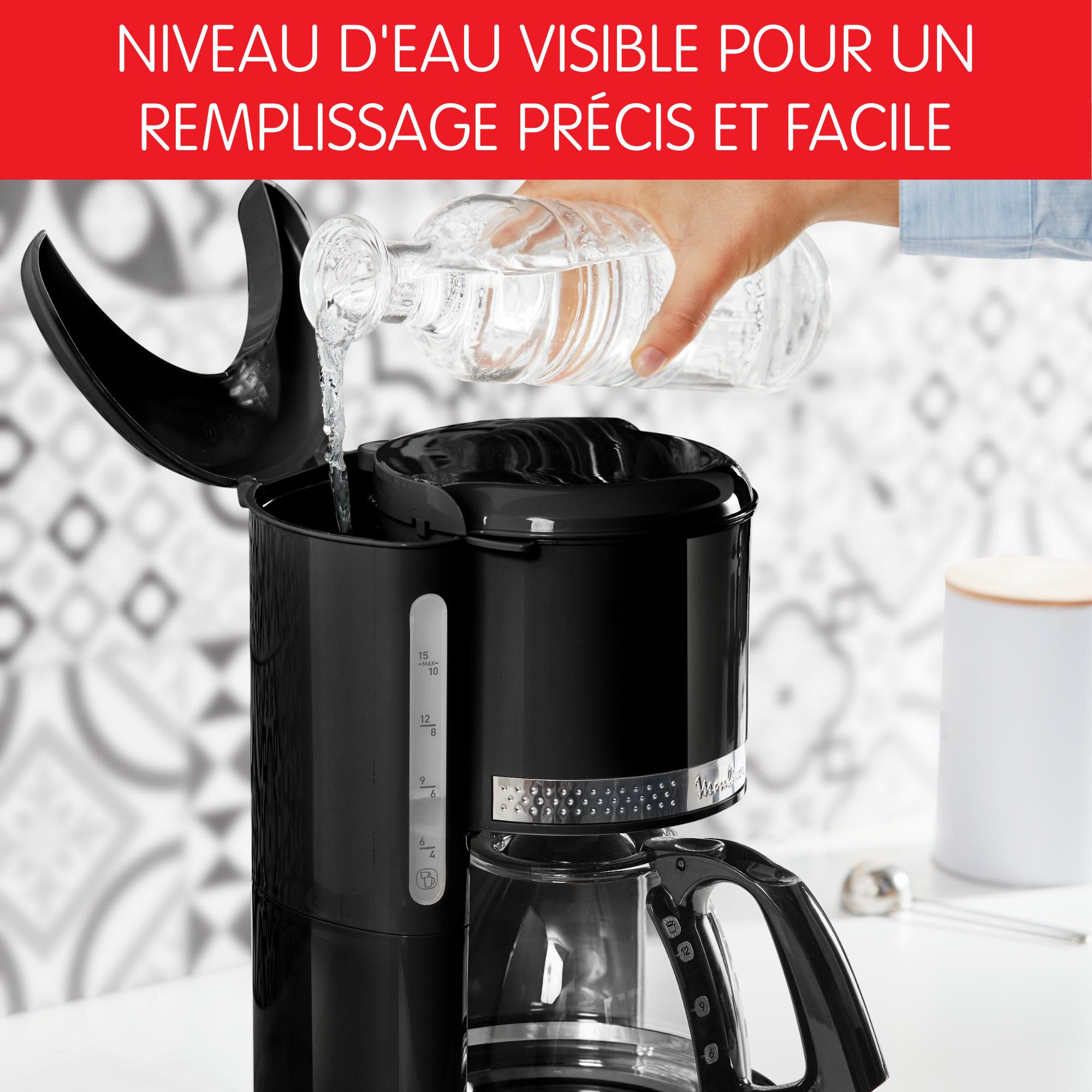 Moulinex Soleil noire Cafetière filtre programmable 10 / 15 tasses