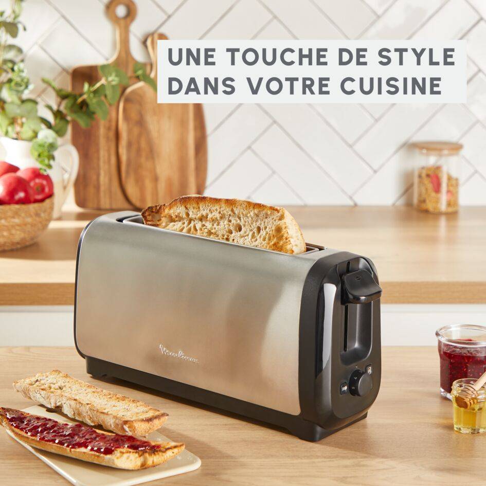 Grille-pain, Subito, 1 longue fente, Inox