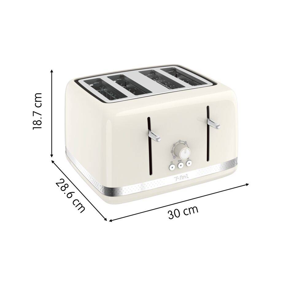 Grille pain, Soleil, 4 fentes, Ivoire