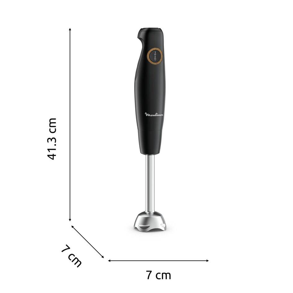 Eco respect, Pied mixeur, Eco conçu,  Lames powelix, 2 vitesses, 600 W, Fabriqué en France, Noir