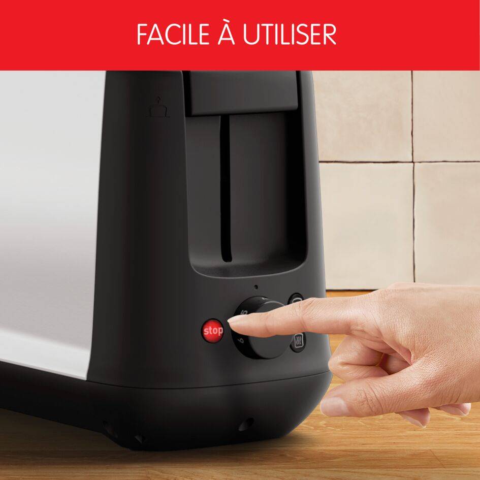 Grille pain Subito Inox, 1 longue fente longue 25&nbsp;cm, 7&nbsp;niveaux de dorage