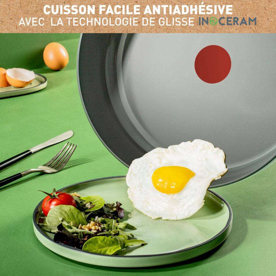 Renew On, Céramique antiadhésive, Poêle 24 cm, Induction