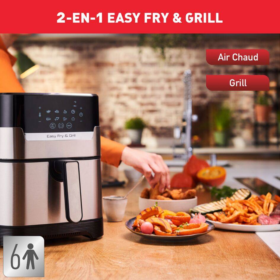Easy Fry & Grill, 4.6L, Air fryer, Inox