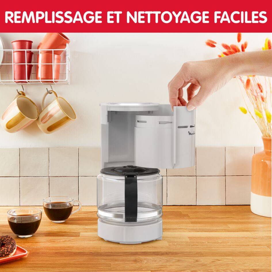Cafetière filtre, Simpleo, 12 tasses, Grise