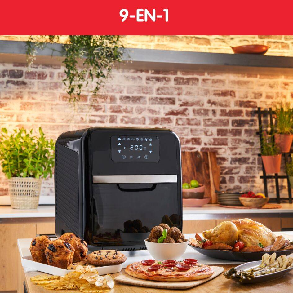 Easy Fry Multifonction 9-en-1 et Grill, 11L, Air fryer, Noir