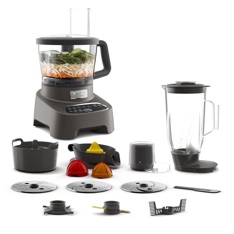 Double Force,  Robot multifonction, 1000 W, 31 fonctions, 10 accessoires, Noir