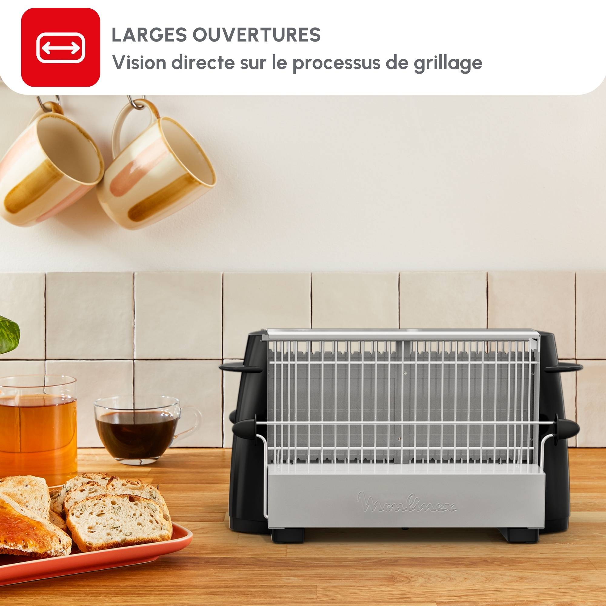 Vintage inox 2 longues fentes