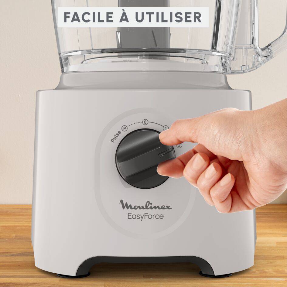 Easy Force, Robot multifonction, 800 W, 15 fonctions, 4 accessoires, Blanc