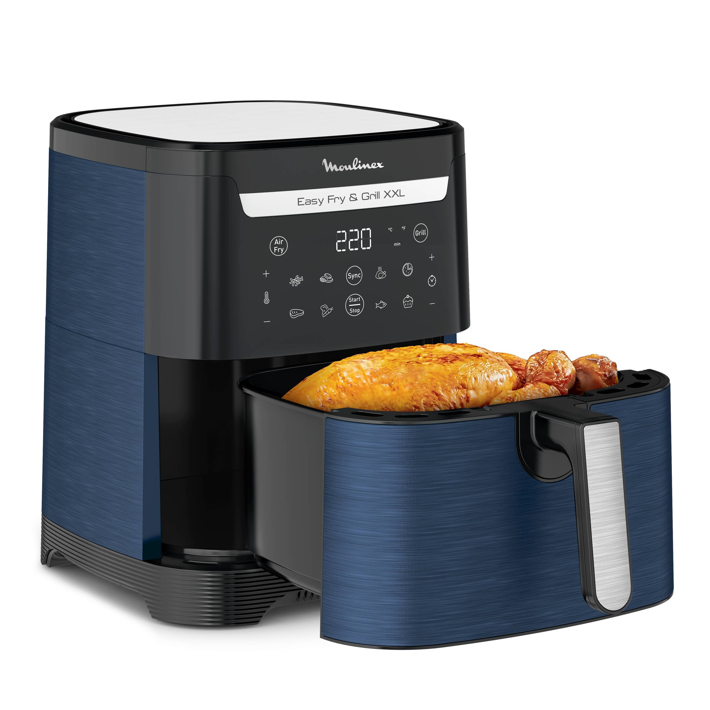 Easy Fry & Grill XXL, Friteuse sans huile, 6,5 L, Air fryer, Grill, 8 programmes, 2 zones cuisson