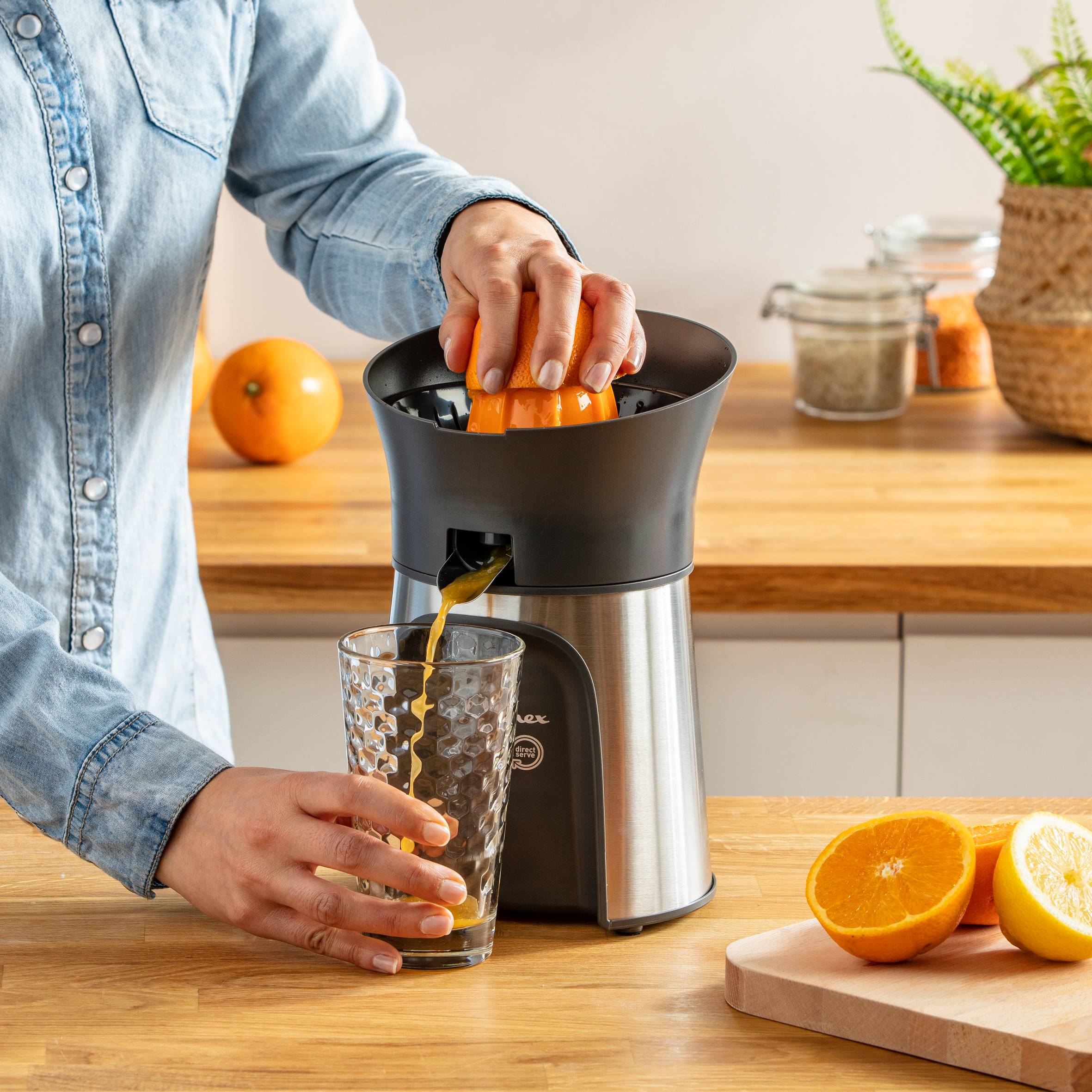 Direct serve juicer 150 W Blanc et gris